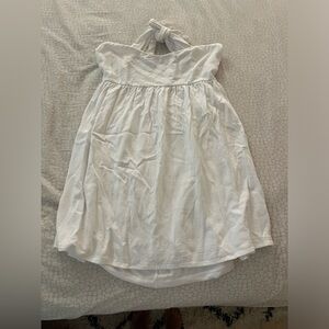 Strapless white dress